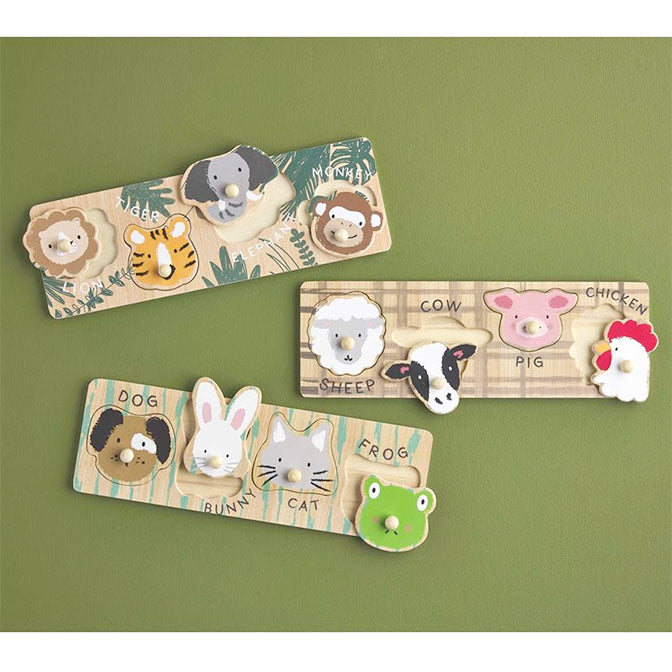 Wood Safari Animal Face Puzzle