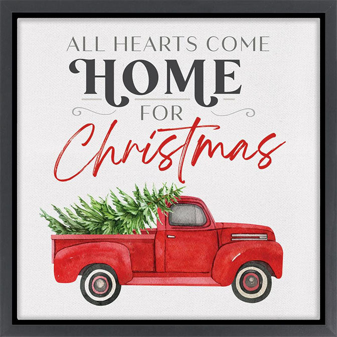 All Hearts Come Home For Christmas Framed Art