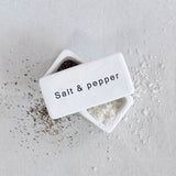 Stoneware Pinch Pot with Lid "Salt and Pepper"