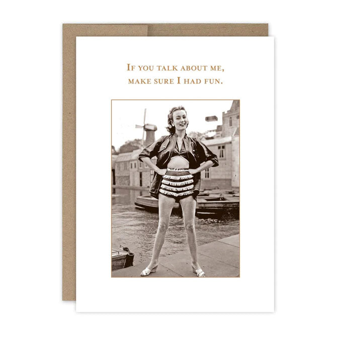 Talk About Me Birthday Card