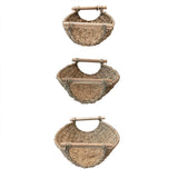 Seagrass and Metal Trays with Handles