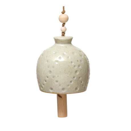 Stoneware Bell With Reactive Glaze