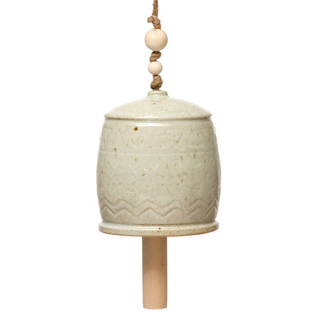Stoneware Bell With Reactive Glaze