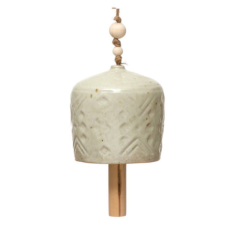 Stoneware Bell With Reactive Glaze