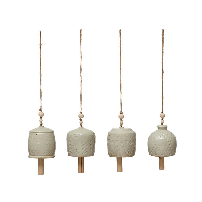 Stoneware Bell With Reactive Glaze