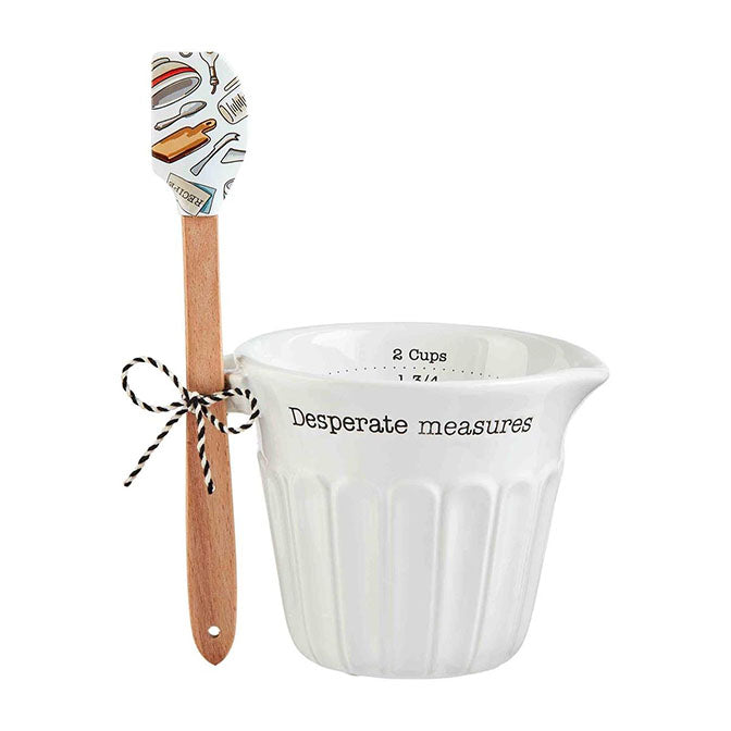 Stoneware Measuring Cup & Spatula Set