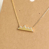 Studded Mountain Range Necklace Gold