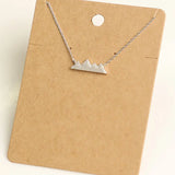 Studded Mountain Range Necklace Silver