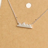 Studded Mountain Range Necklace Silver