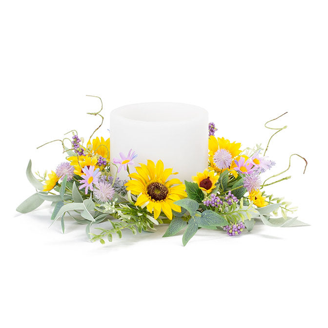 Mixed Sunflower Candle Ring