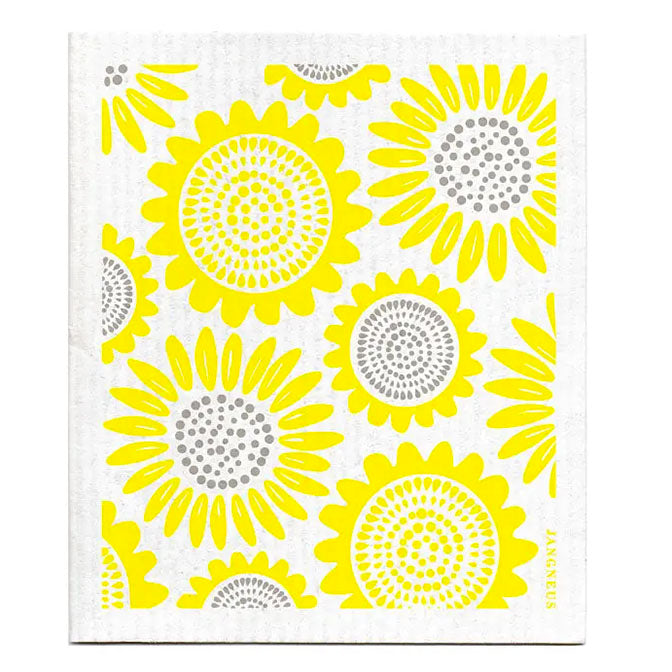 Yellow Sunflower Swedish Dishcloth