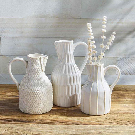 Textured Jug Bud Vases