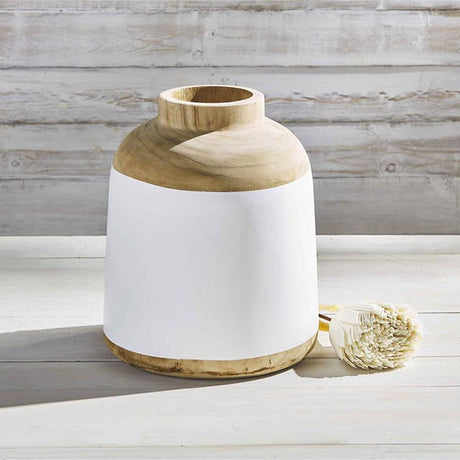 Natural / White Two-Tone Vase