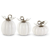 White Ceramic Pumpkins