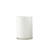 White Glass Cylinder Vases