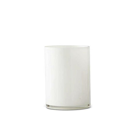 White Glass Cylinder Vases