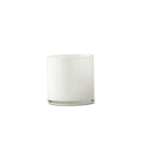 White Glass Cylinder Vases