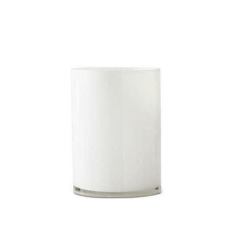 White Glass Cylinder Vases