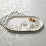White Stoneware Christmas Platter