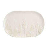 White Stoneware Christmas Platter