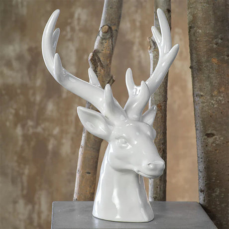 White Ceramic Stag