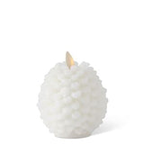White Wax Snowy Pinecone Luminara