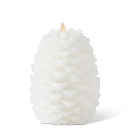 White Wax Snowy Pinecone Luminara