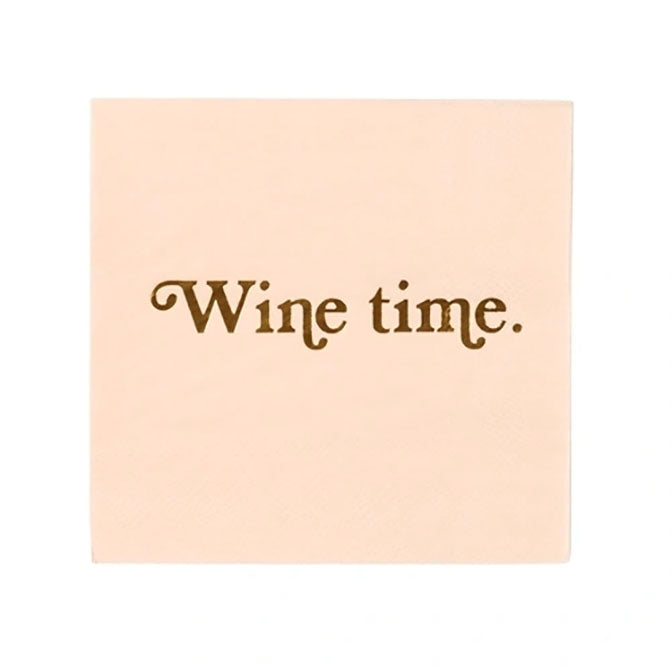 Wine Time Beverage Napkin