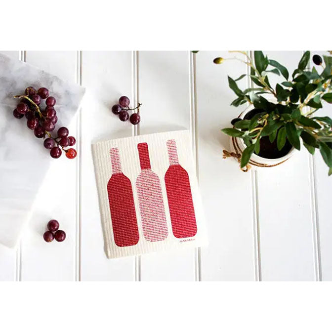 Red Wine Swedish Dishcloth