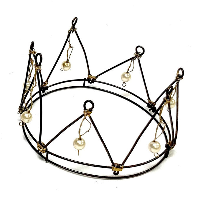 3.5" Black and Gold Wire Crown