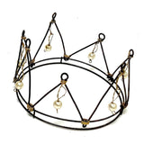 3.5" Black and Gold Wire Crown