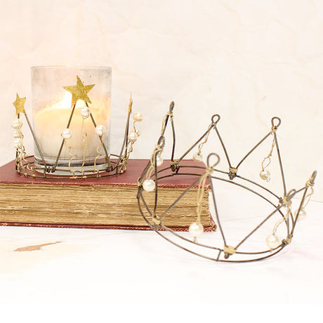 3.5" Black and Gold Wire Crown