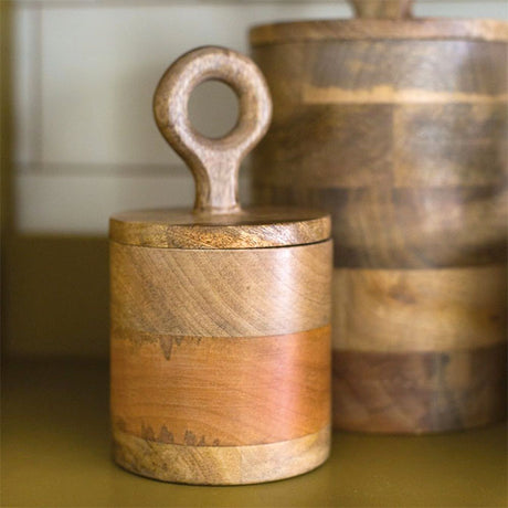 Small Mango Wood Canister