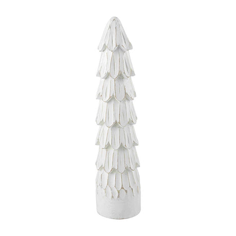 Carved White Christmas Tree