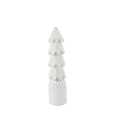 Carved White Christmas Tree