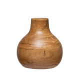 Paulownia Wood Vase, Walnut Stained Finish