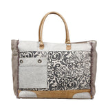 Suzanne Hide & Floral Print Weekender Bag