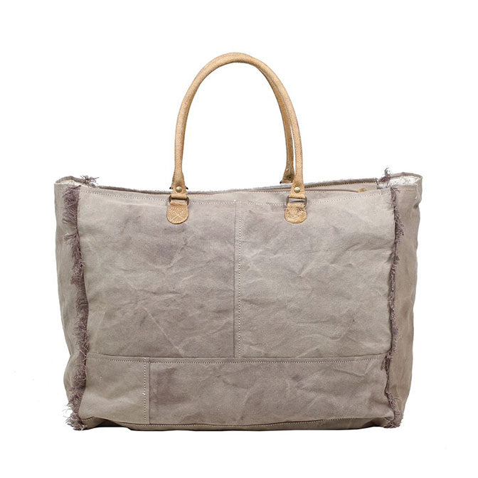 Suzanne Hide & Floral Print Weekender Bag