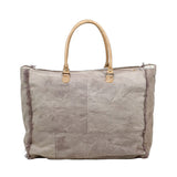 Suzanne Hide & Floral Print Weekender Bag