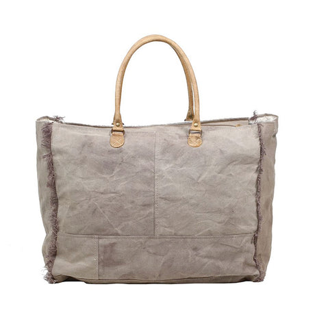 Suzanne Hide & Floral Print Weekender Bag