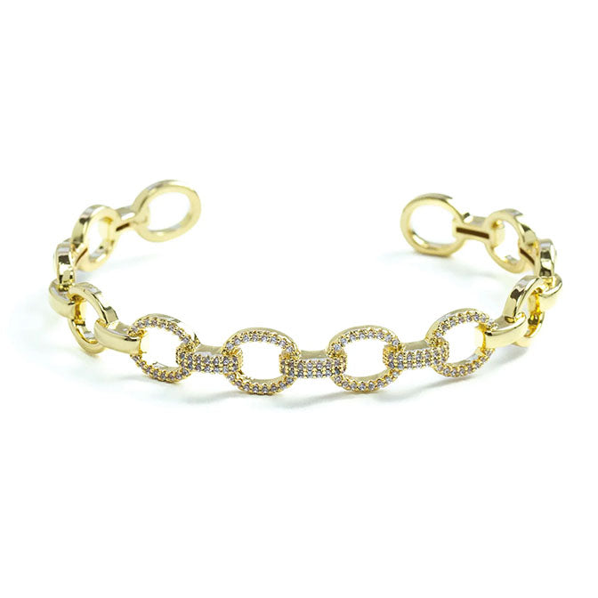 Perfectly Accented Chain Cuff Bracelet