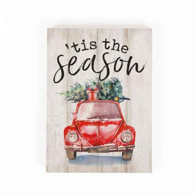Tis The Season Wood Block
