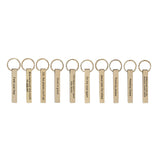 Cast Metal Key Chain with Sentimental Saying in Drawstring Bag, Brass Finish, 10 Styles