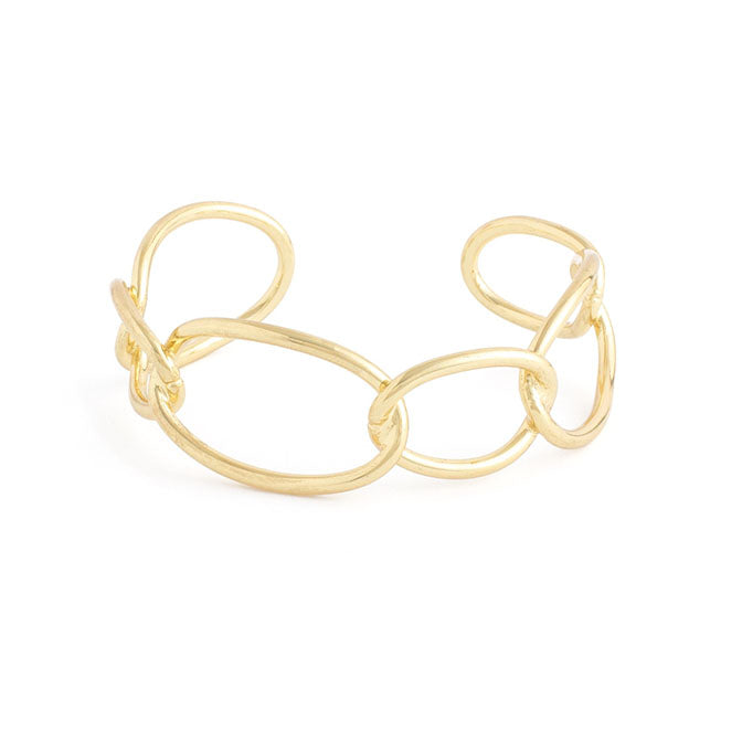 Large Link Chain Cuff - Gold