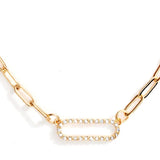 Embellished Link Pendant Necklace