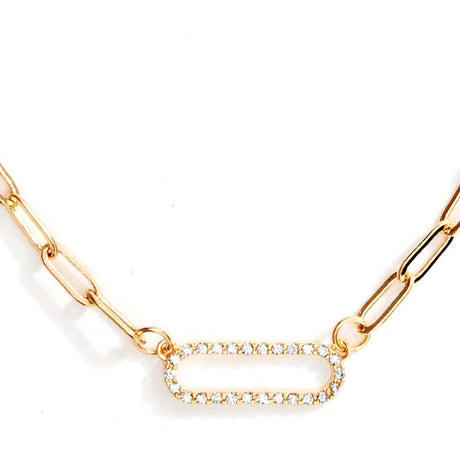 Embellished Link Pendant Necklace