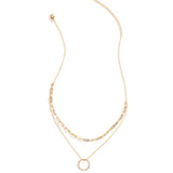 Ring on Chain Pendant Necklace - Gold