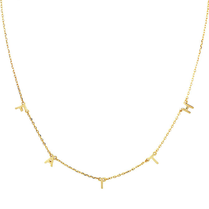 FAITH Letter Necklace