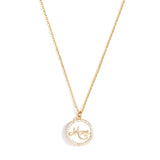 Pave Mom Shell Toggle Necklace
