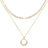 Embellished Open Circle CZ Necklace